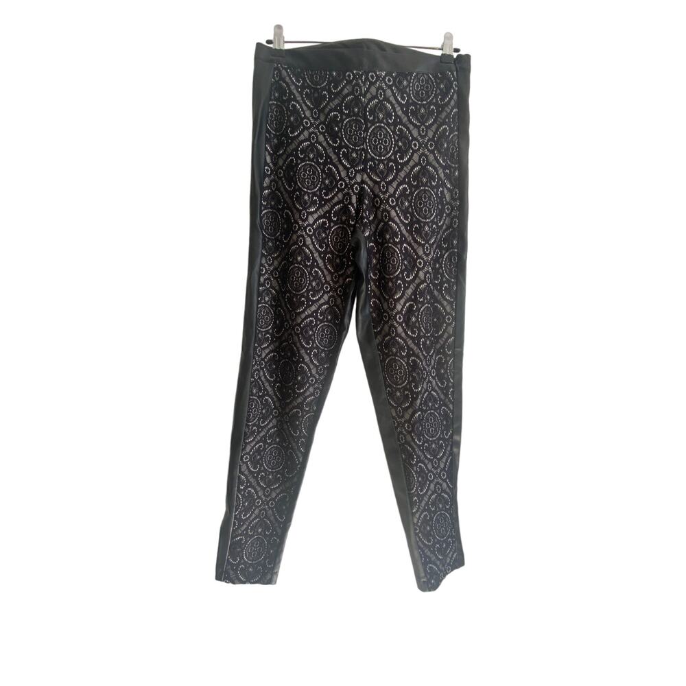 Venus- faux leather pants with lace in front size 10